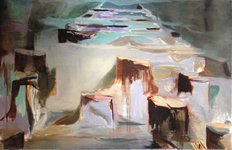 Jan Zembsch- landschap - schilderij 2000